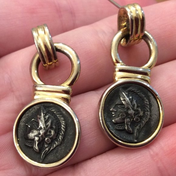 Vintage Old Coin Earrings - Picture 5 of 11